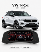 Volkswagen T-Roc 12.3-Inch Digital Instrument Cluster with CarPlay & Android Auto 2018–2025 | LADP