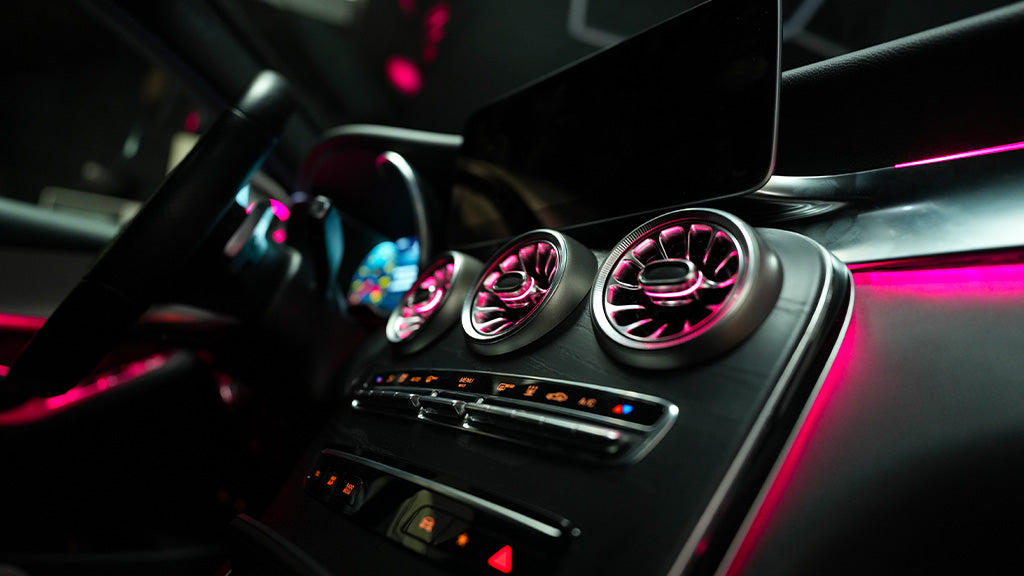Mercedes GLC Ambientebeleuchtung Komplettset inkl 4D Hochtöner, Burmester & hintere Sitzbeleuchtung Einbau Österreich