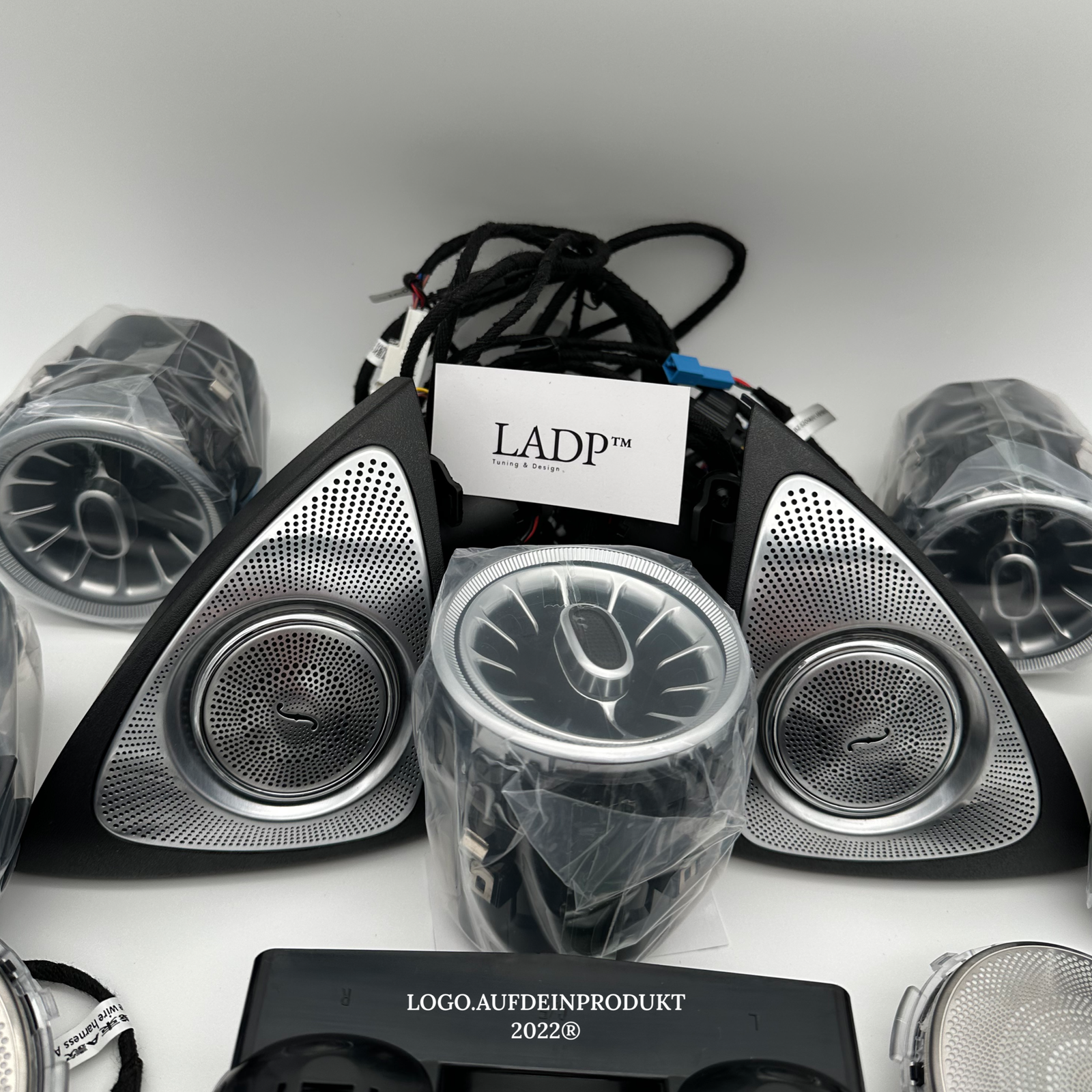 LADP 3D Rotierende Hochtöner Komplettset – 64 Farben Ambientebeleuchtung für Mercedes