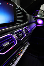 Mercedes-Benz GLE / GLS W167 – Illuminated air vents with original ambient lighting – OEM integration – Plug & Play complete set