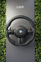 BMW E-Series & F-Series All-Black M-Style Flat-Bottom Performance Steering Wheel | LADP
