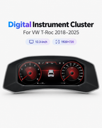 Volkswagen T-Roc 12.3-Inch Digital Instrument Cluster with CarPlay & Android Auto 2018–2025 | LADP