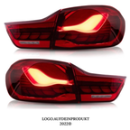 Rückleuchten SET OLED Rot Klarglas dynamisch passt für BMW 4er F32 F33 F36 F82 F83