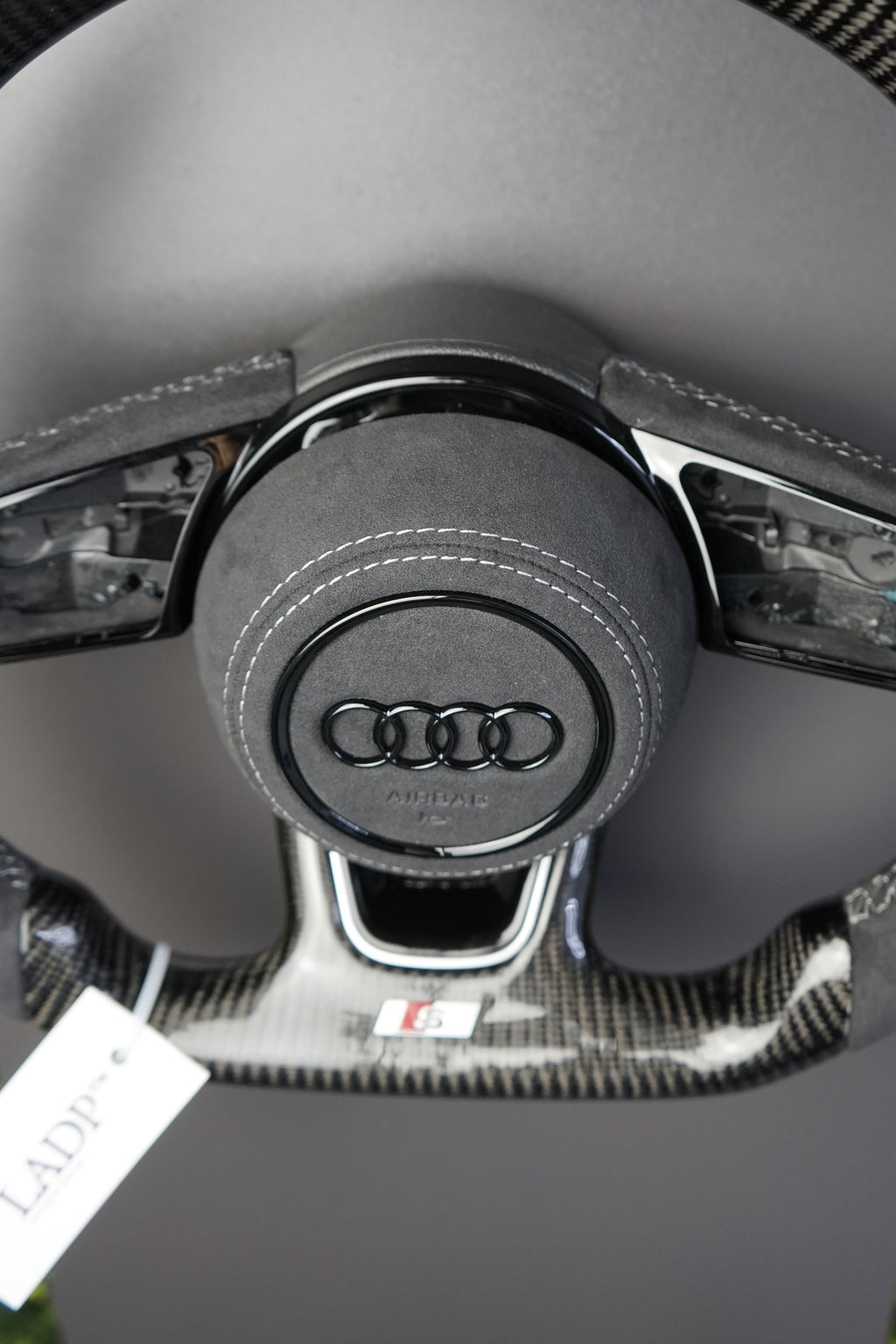 Custom Audi Airbag Cover – Leather or Alcantara, Choice of Stitching and Logo | LADP