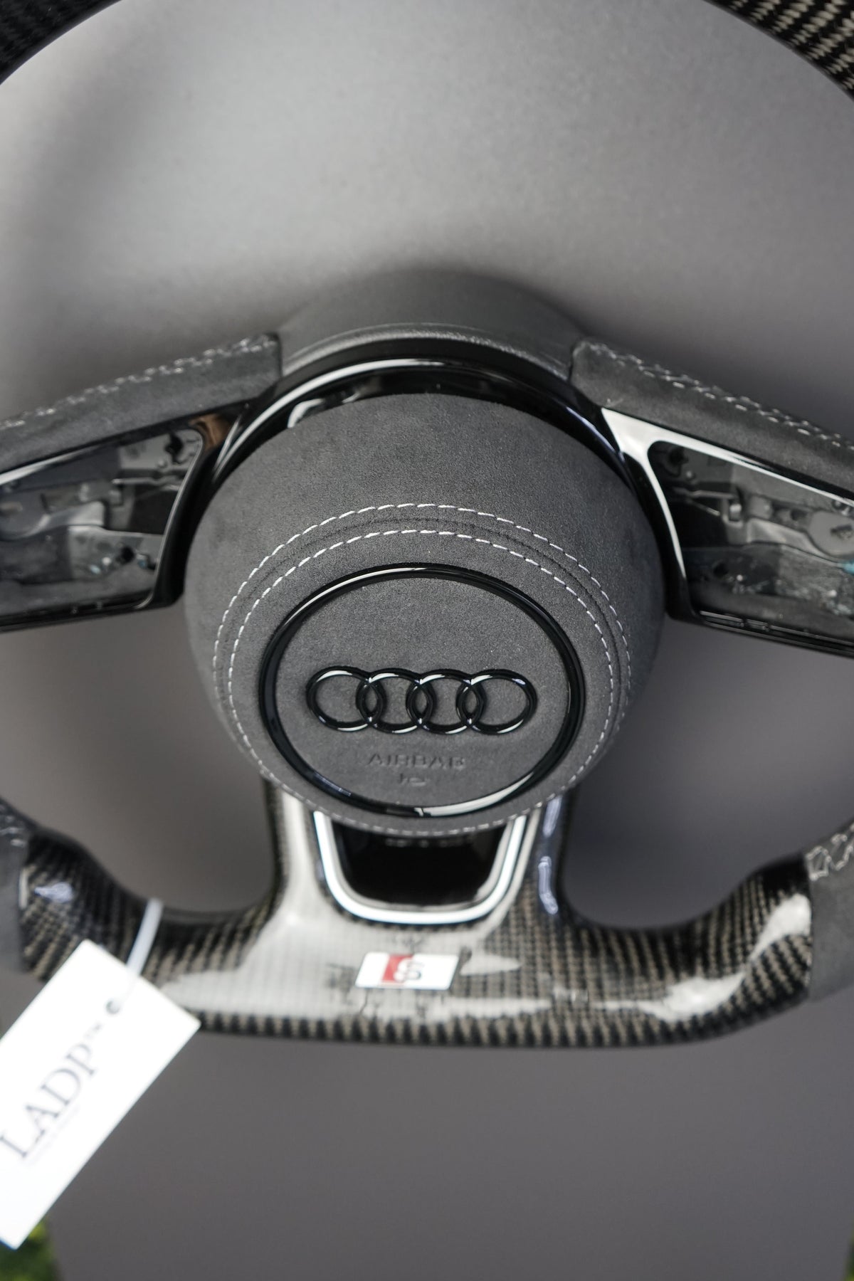 Custom Audi Airbag Cover – Leather or Alcantara, Choice of Stitching and Logo | LADP