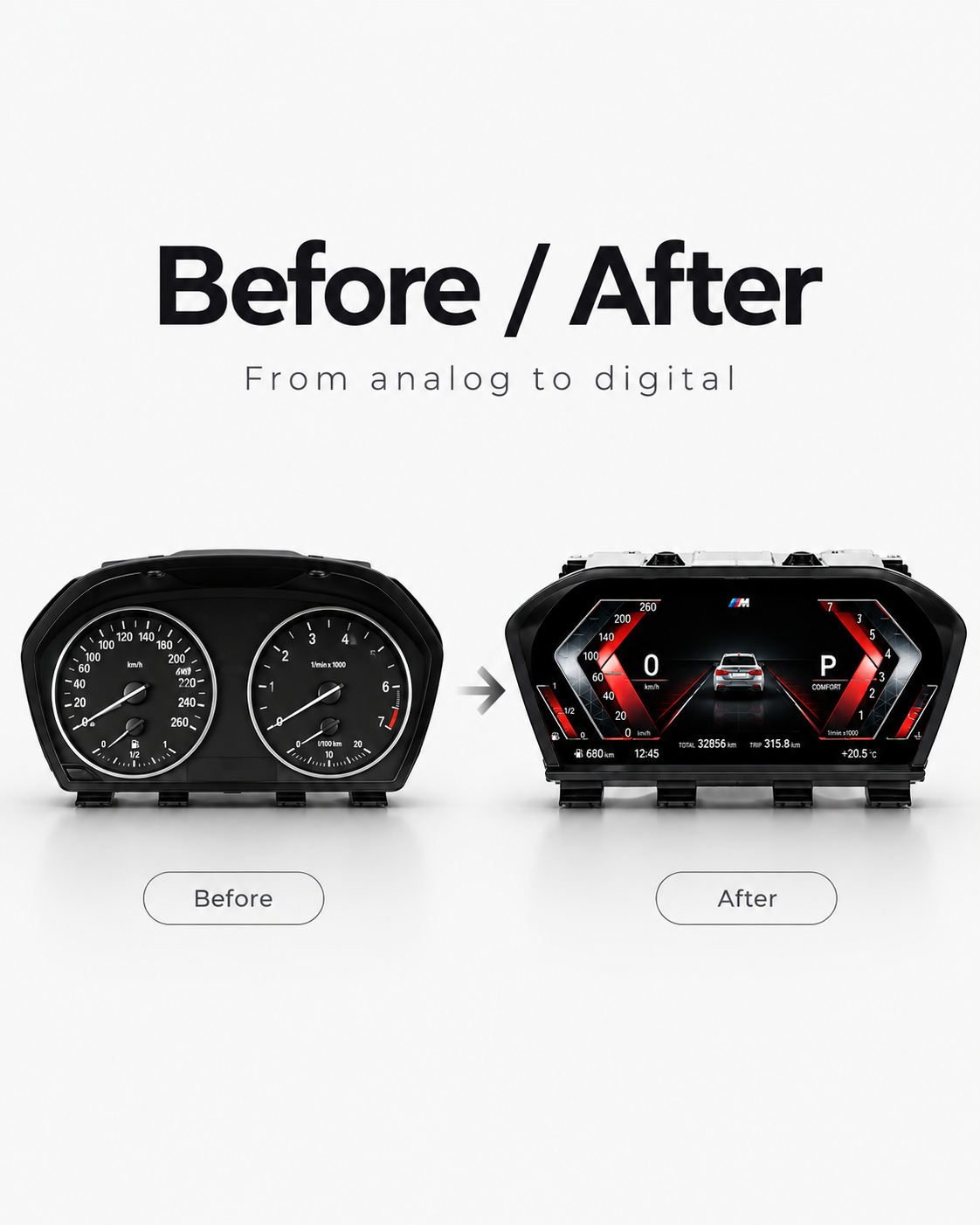 BMW 1 Series, 2 Series, X1 & X2 11-Inch Digital Instrument Cluster with CarPlay | LADP