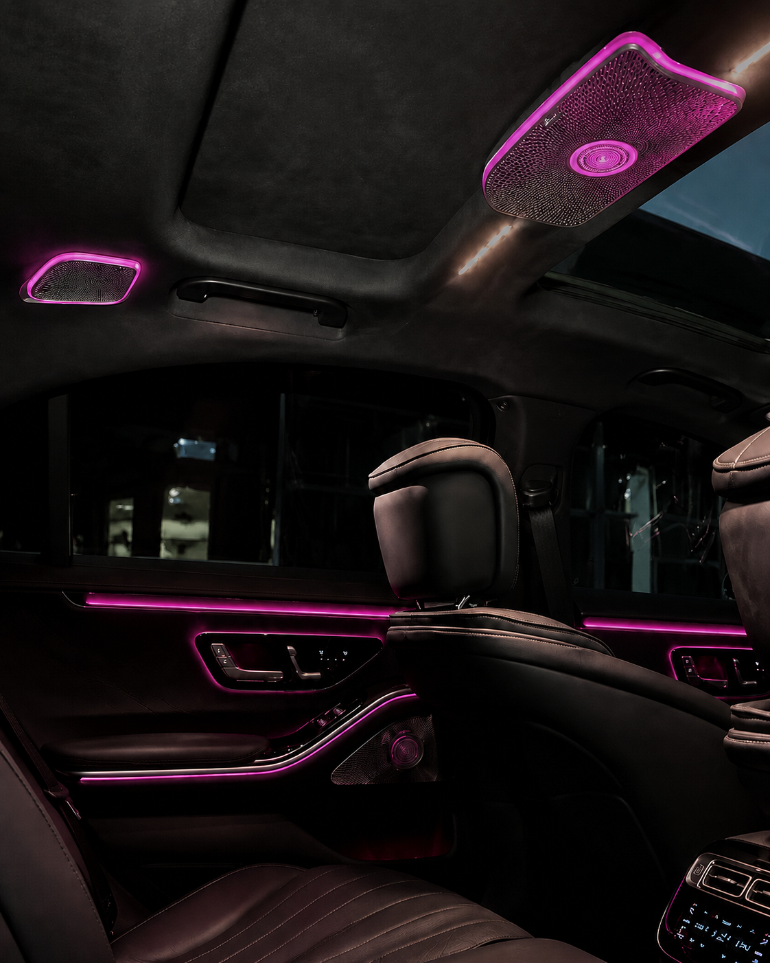 W206 & GLC X254 64-bojno LED ambijentalno osvjetljenje zvučnika na krovu | LADP