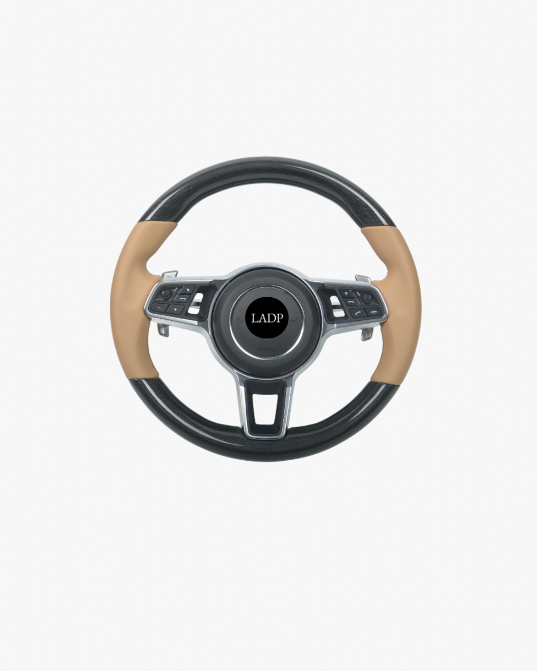 Porsche 911 991 & 718 982 Carbon Lenkrad mit beigem Leder – LADP Exclusive Interior Upgrade