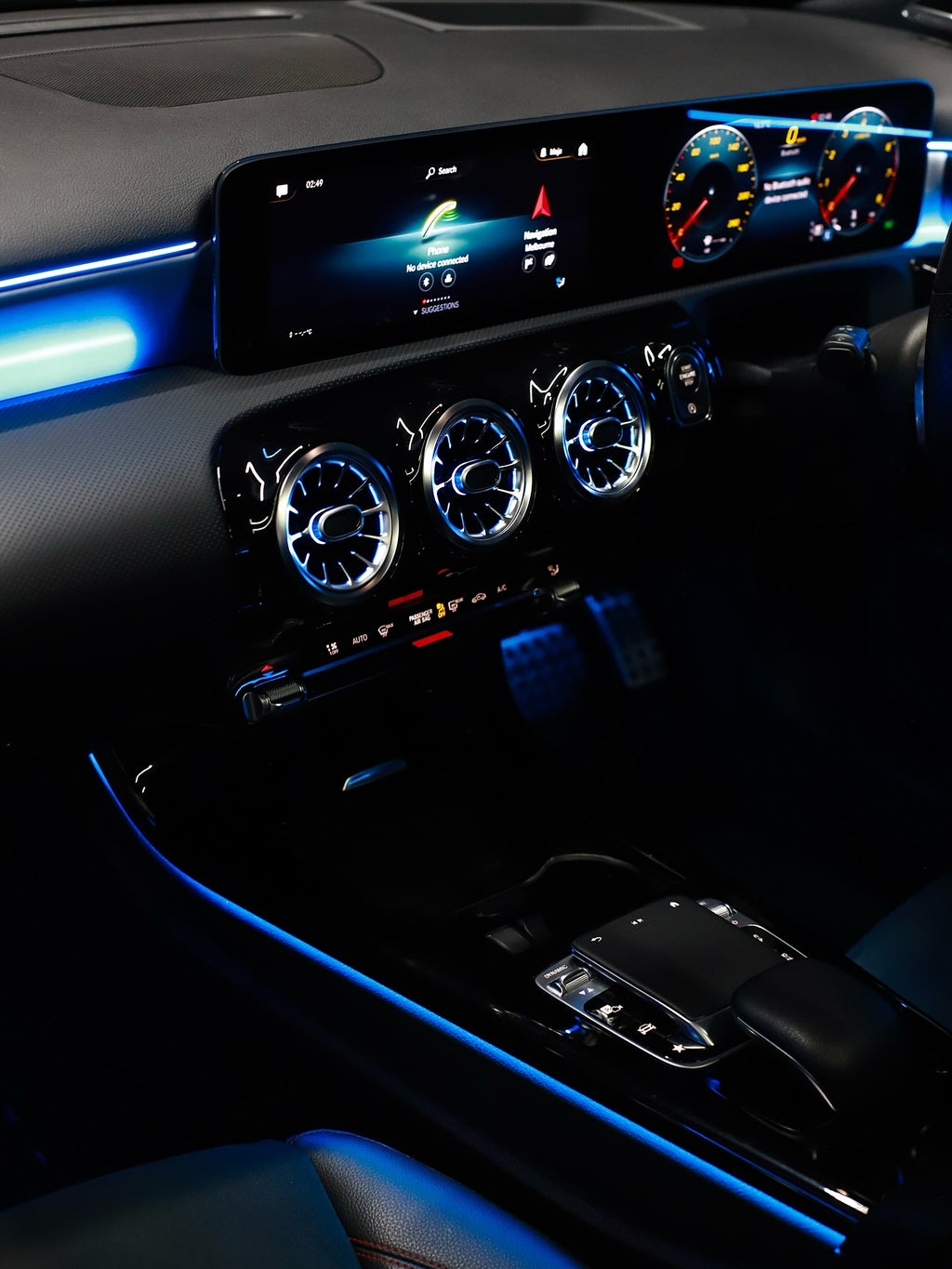 Mercedes A-Class W177 & CLA W118 64-Color Interior Ambient Lighting Set LHD – Plug & Play | LADP