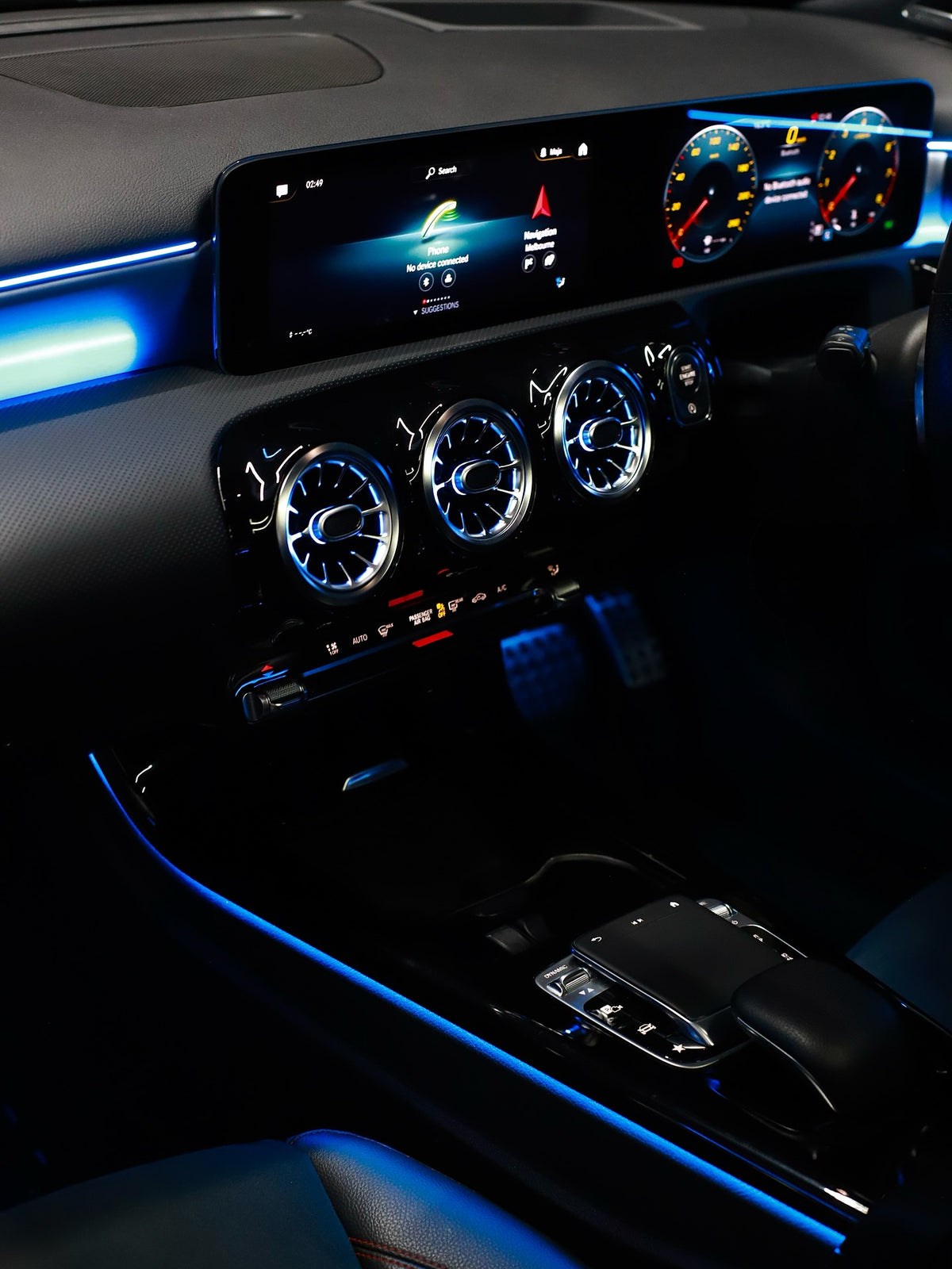 Mercedes A-Class W177 & CLA W118 64-Color Interior Ambient Lighting Set LHD – Plug & Play | LADP