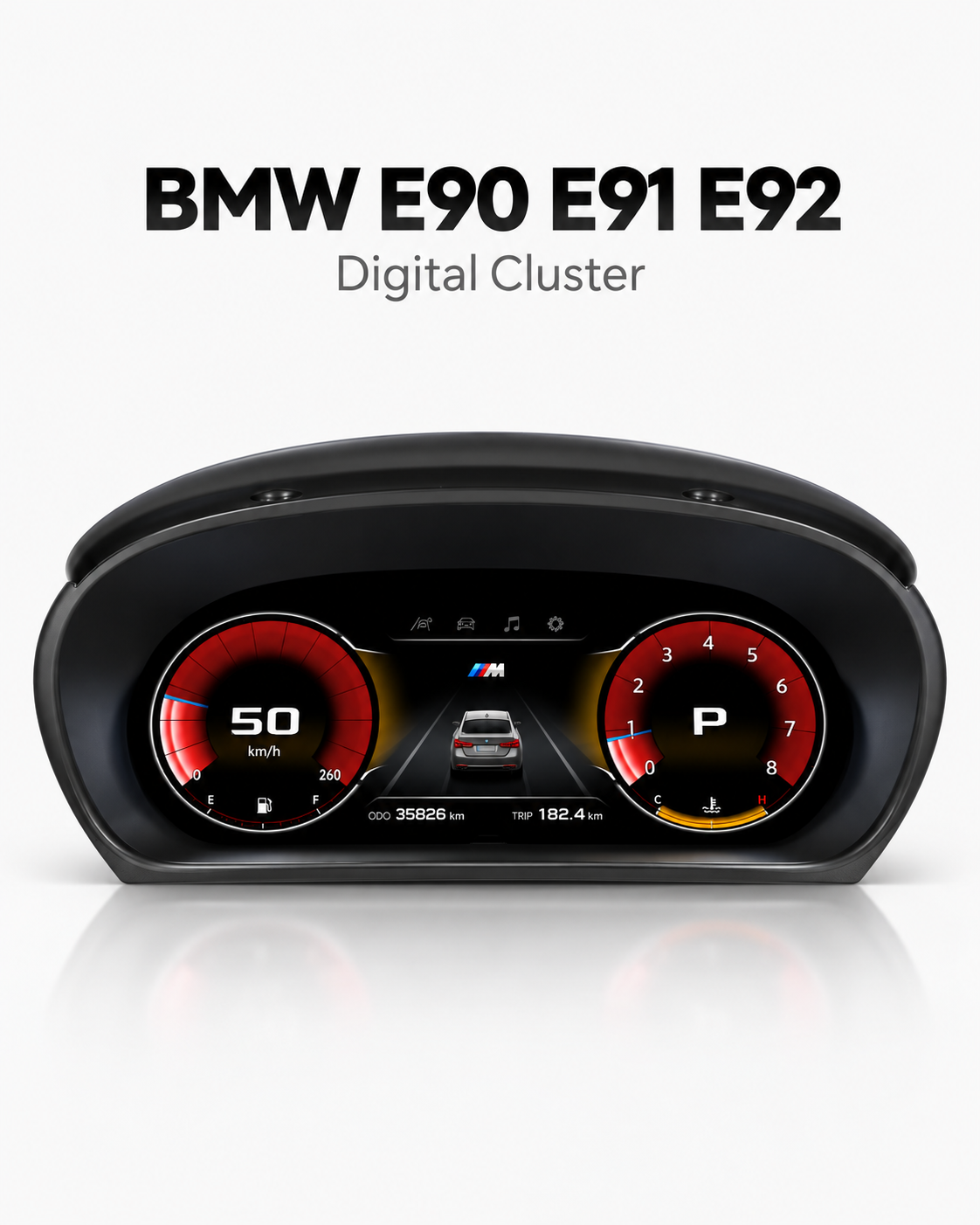 BMW 3 Series E90 E91 E92 11-Inch Digital Instrument Cluster with Wireless CarPlay & Android Auto 2005–2012 | LADP