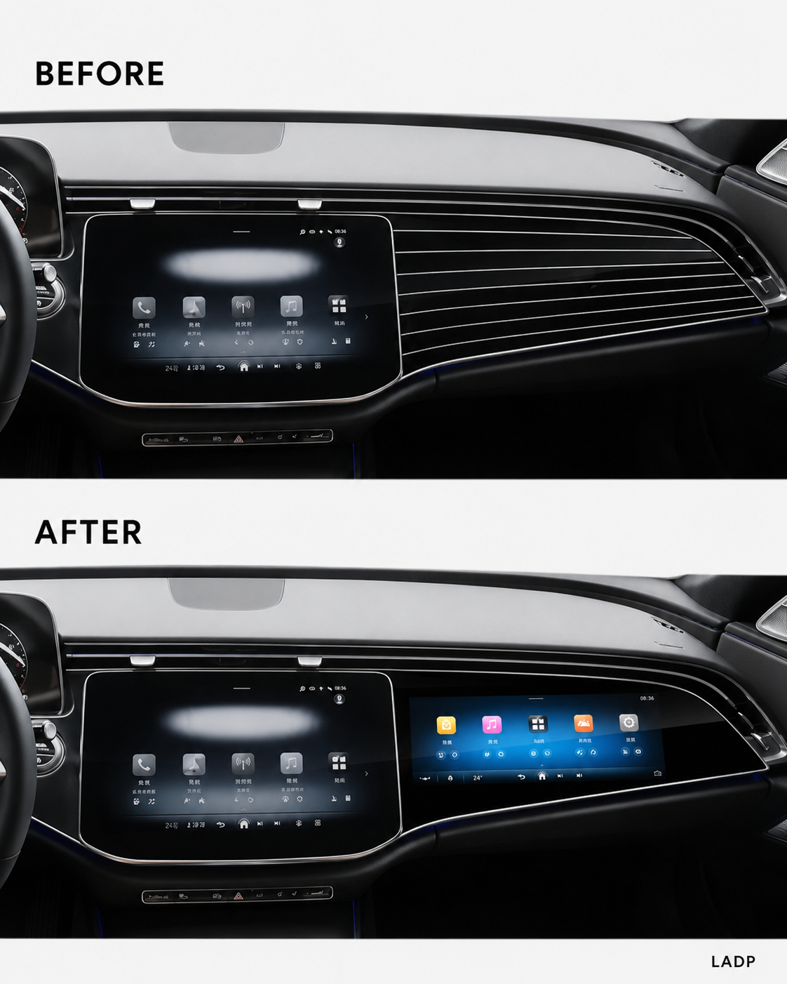 E-Class W214 12.3″ Passenger Display with CarPlay | LADP