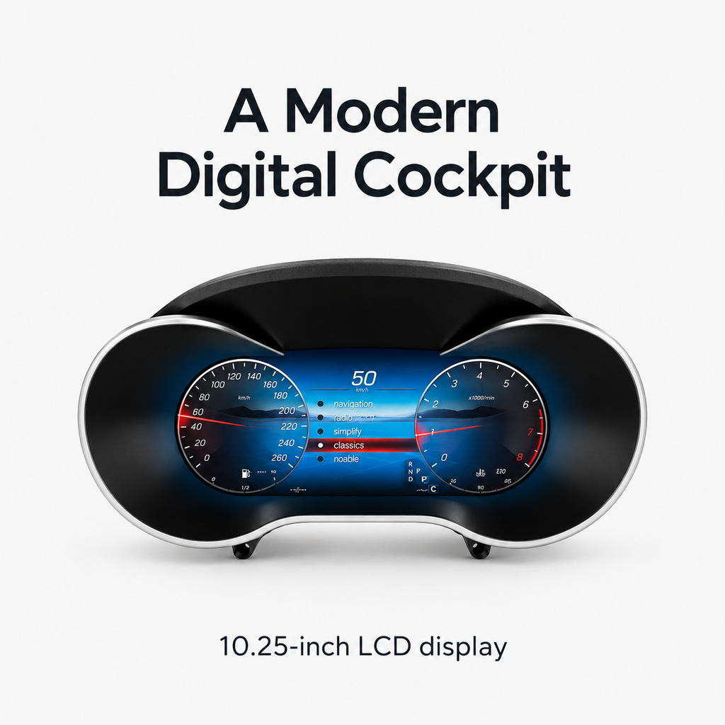 Mercedes-Benz ML/GLE W166, GL/GLS X166 & G-Class W463 10.25″ Digital Instrument Cluster with CarPlay & Android Auto | LADP