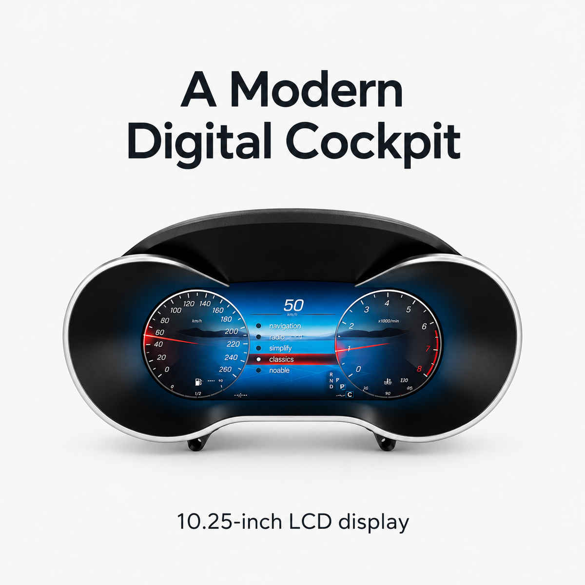 Mercedes-Benz ML/GLE W166, GL/GLS X166 & G-Class W463 10.25″ Digital Instrument Cluster with CarPlay & Android Auto | LADP