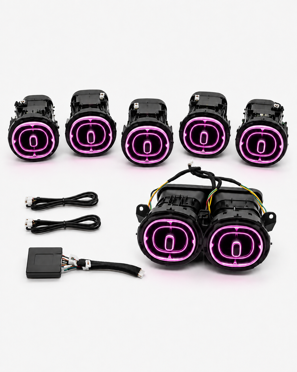 W206 & GLC X254 64-Color LED Front & Rear Air Vent Ambient Lighting | LADP