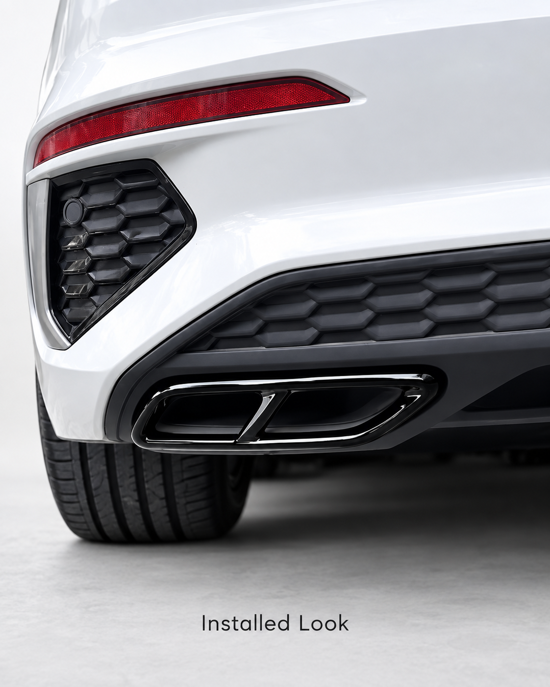 Audi A3 8Y S Line Gloss Black Quad-Outlet Exhaust Frame Covers 2021–2023 | LADP
