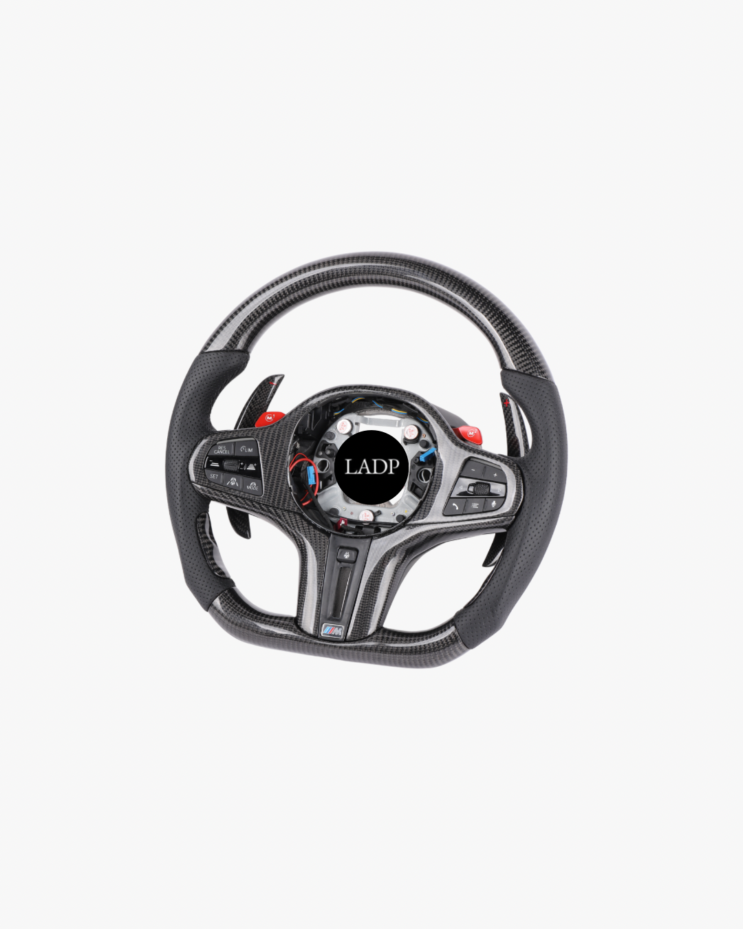 LADP BMW G-Serie Vollcarbon Lenkrad mit LED-Anzeige – Carbon Schaltwippen, M1 M2 Tasten, Komplett