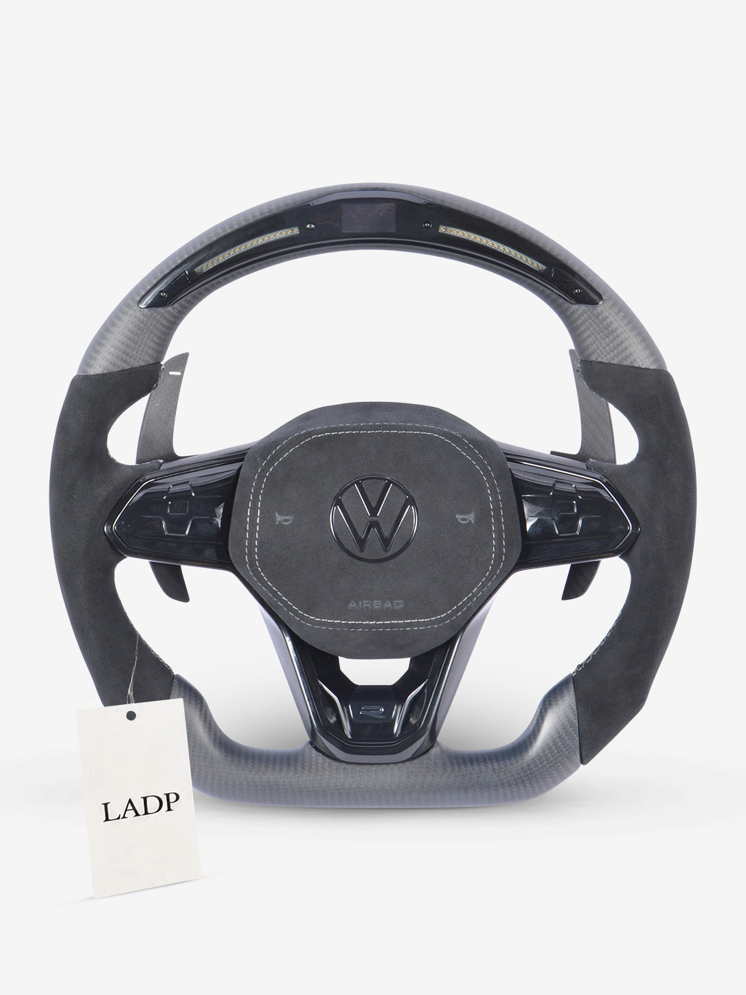 VW Golf 8 GTI/R Steering Wheel with LED Display | LADP Matte Carbon Sport Steering Wheel