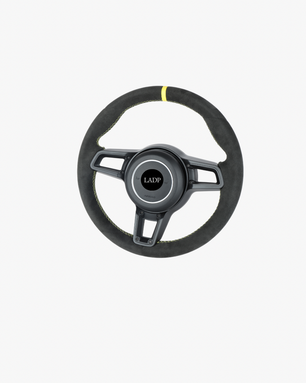 Porsche 911 Motorsport Alcantara Lenkrad mit 12-Uhr-Markierung – LADP Racing Steering Wheel