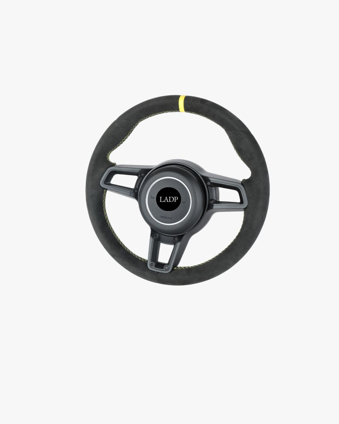 Porsche 911 Motorsport Alcantara Lenkrad mit 12-Uhr-Markierung – LADP Racing Steering Wheel