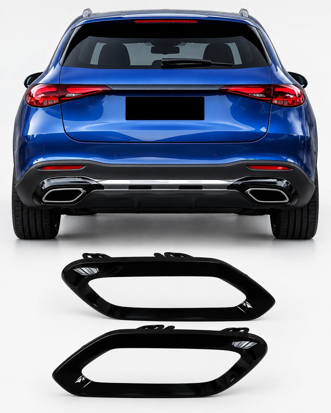 Gloss Black Exhaust Surround Trims for Mercedes-Benz GLC X254 2023–2025 | LADP