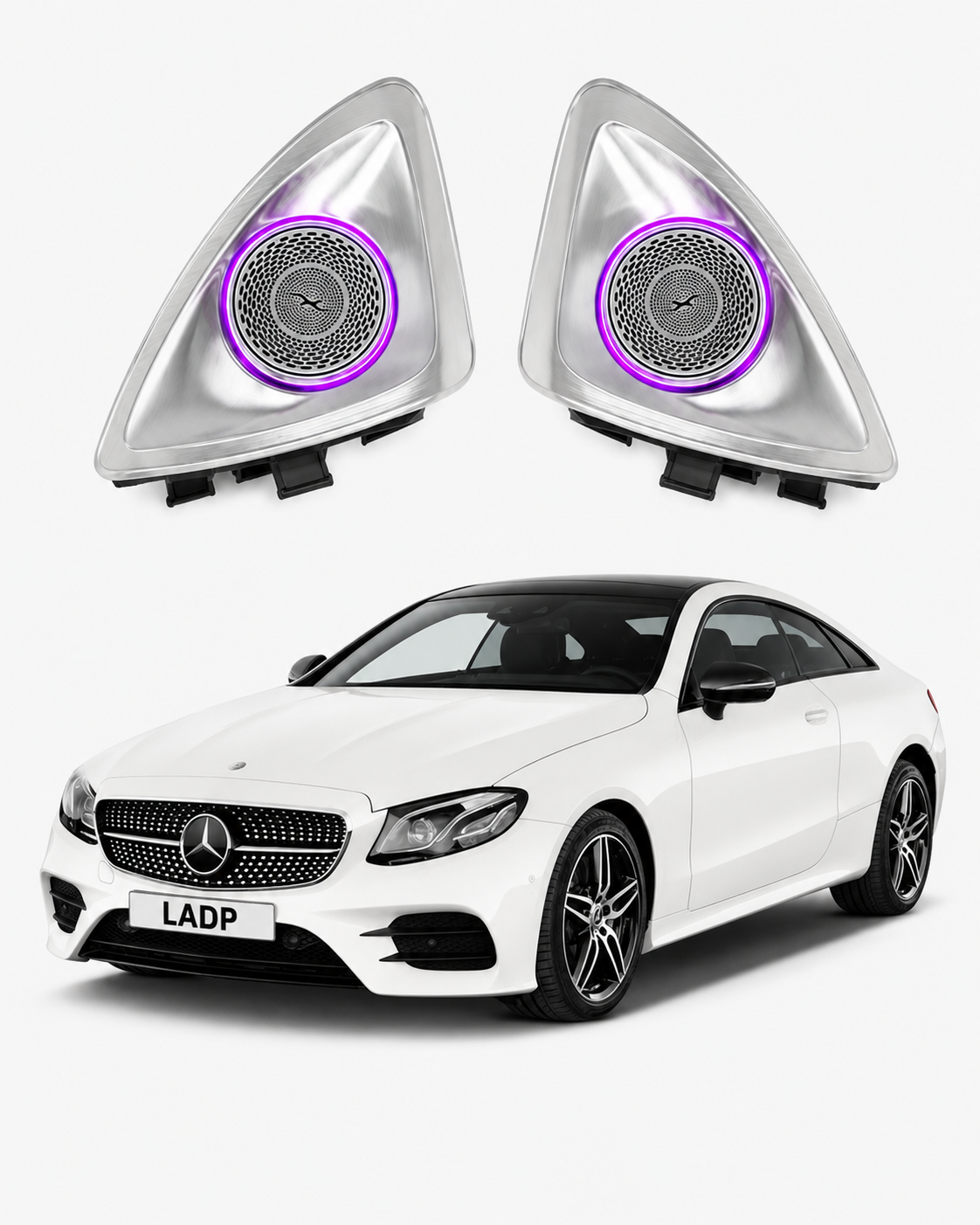 Mercedes E-Class Coupé C238 4D Rotating 64-Color LED Tweeters | LADP