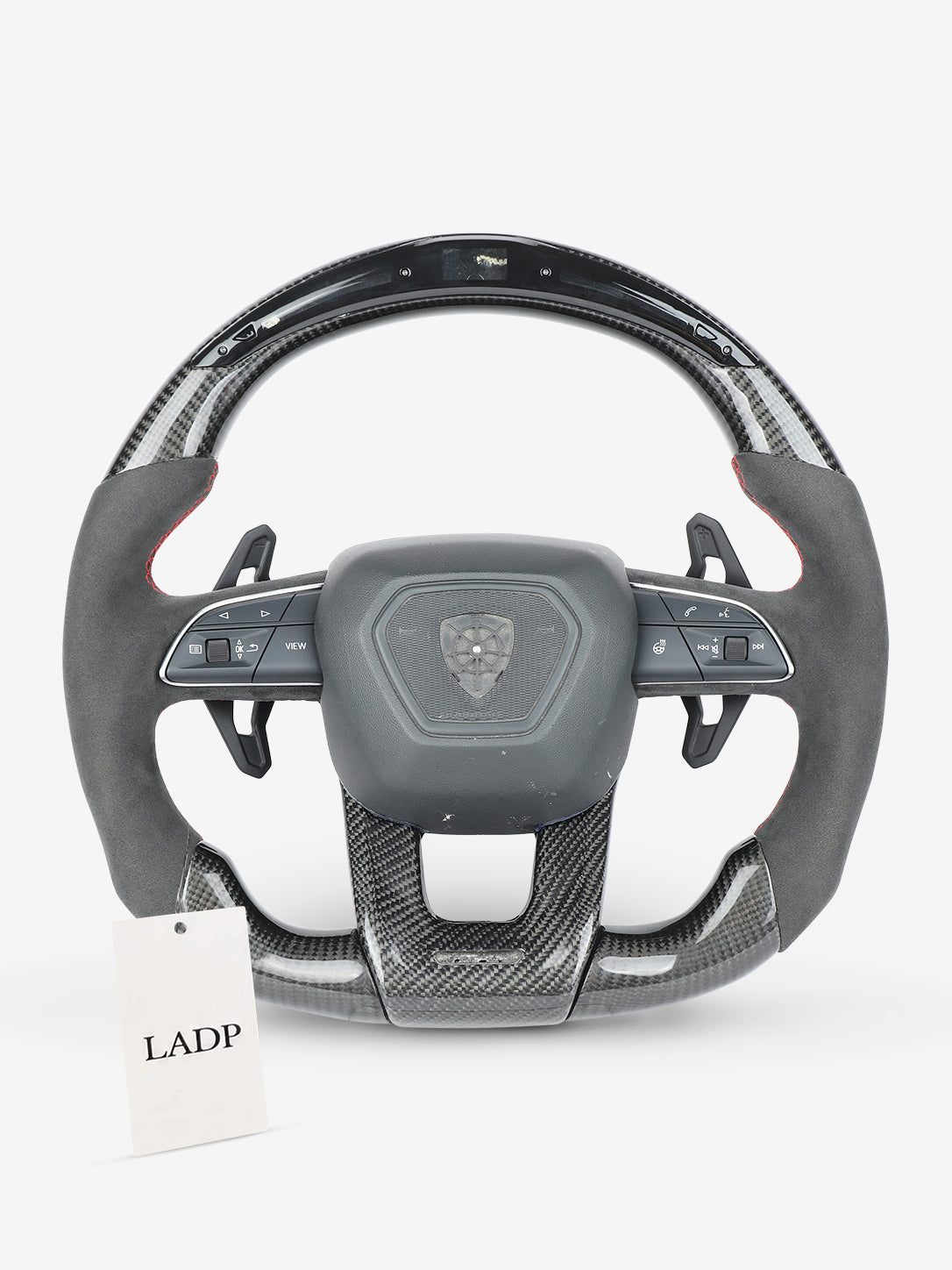 Lamborghini Urus Carbon Steering Wheel LED | Carbon with Alcantara Grips | LADP