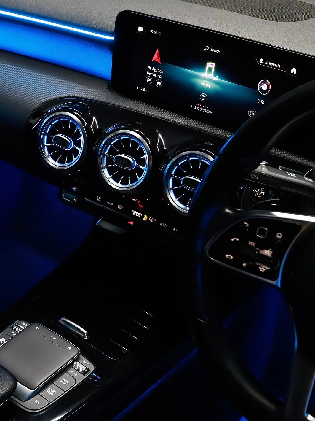 Mercedes A-Class W177 & CLA W118 64-Color Illuminated Air Vents | LADP