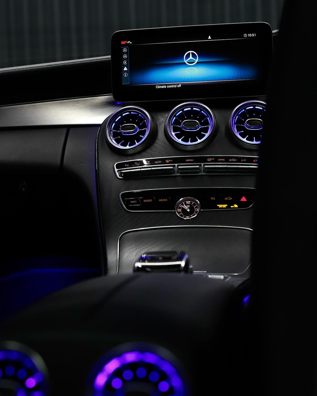 Mercedes C-Class W205 & GLC X253 3/12/64-Color Ambient Lighting Kit 2015–2021 | LADP