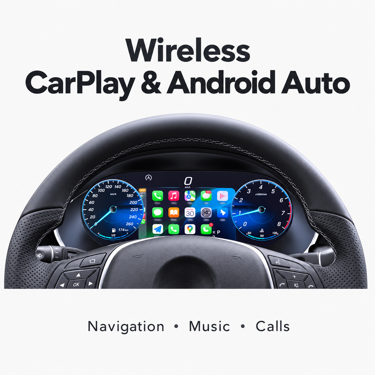 Mercedes-Benz ML/GLE W166, GL/GLS X166 & G-Class W463 10.25″ Digital Instrument Cluster with CarPlay & Android Auto | LADP