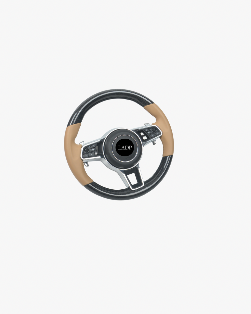 Porsche 911 991 & 718 982 Carbon Lenkrad mit beigem Leder – LADP Exclusive Interior Upgrade