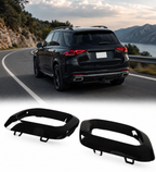MERCEDES BENZ GLC | GLE | GLS W167 AMG LINE AUSPUFFBLENDEN COVER SCHWARZ GLANZ 2020–2023