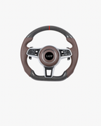 Porsche 911 991 & 718 982 Carbon Leder Lenkrad Braun – Sport Steering Wheel mit 12 Uhr Markierung
