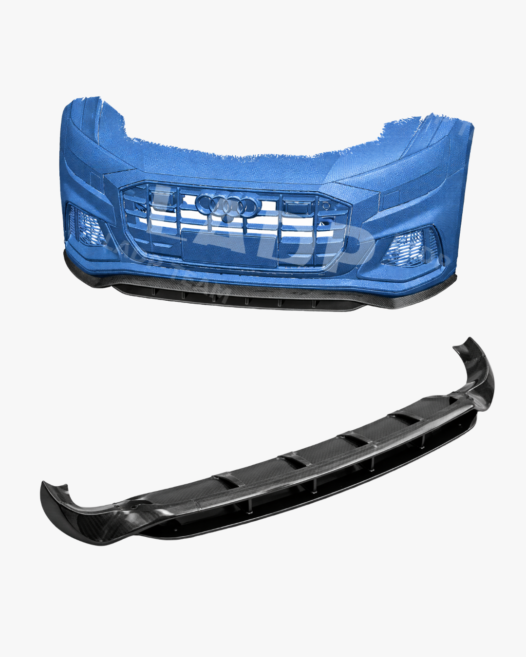 Carbon Fiber Car Front Bumper Spoiler passend für Audi Q8 Sline Sport | LADP
