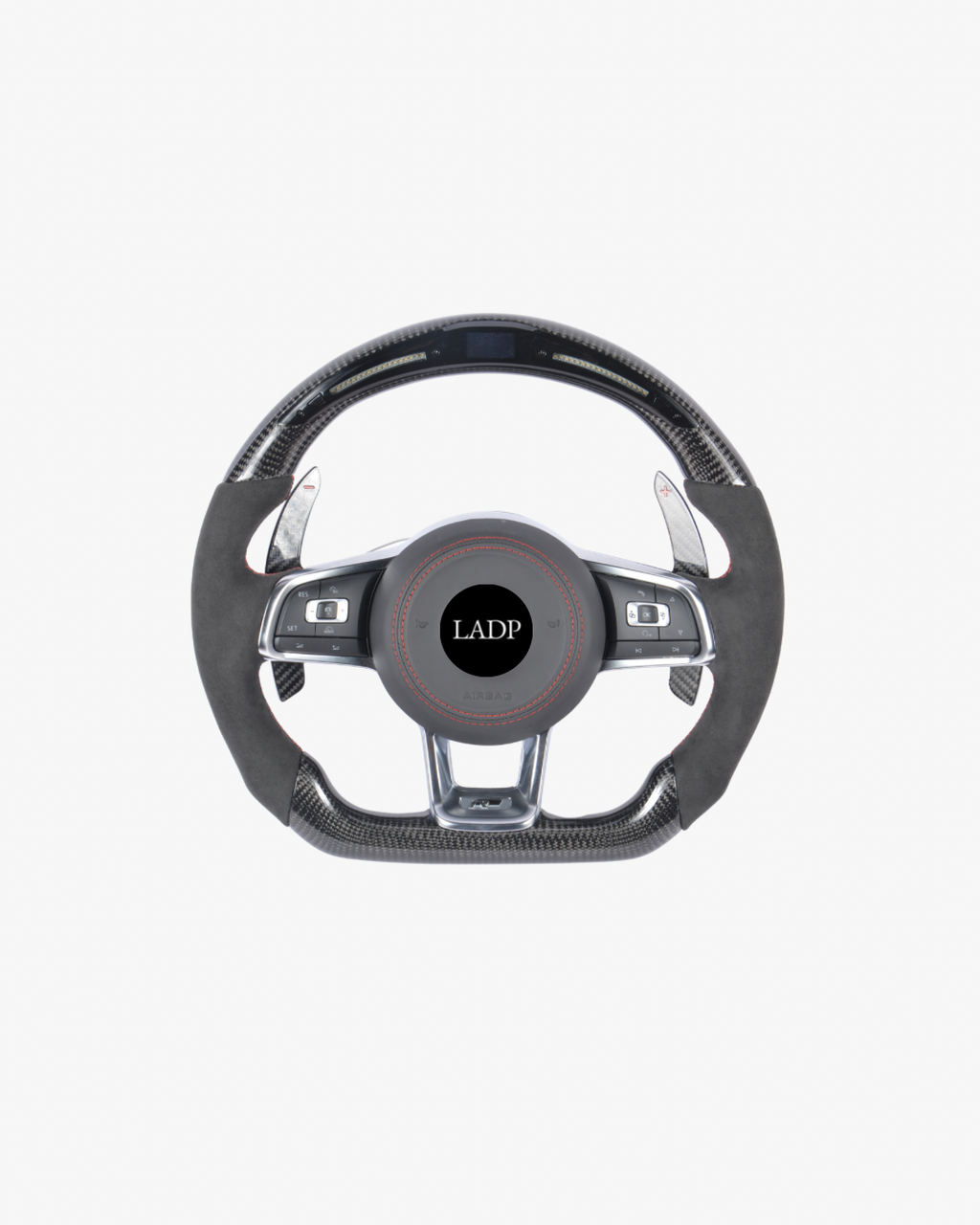LADP VW Golf 7 Carbon Lenkrad mit LED Anzeige – Vollcarbon Sportlenkrad