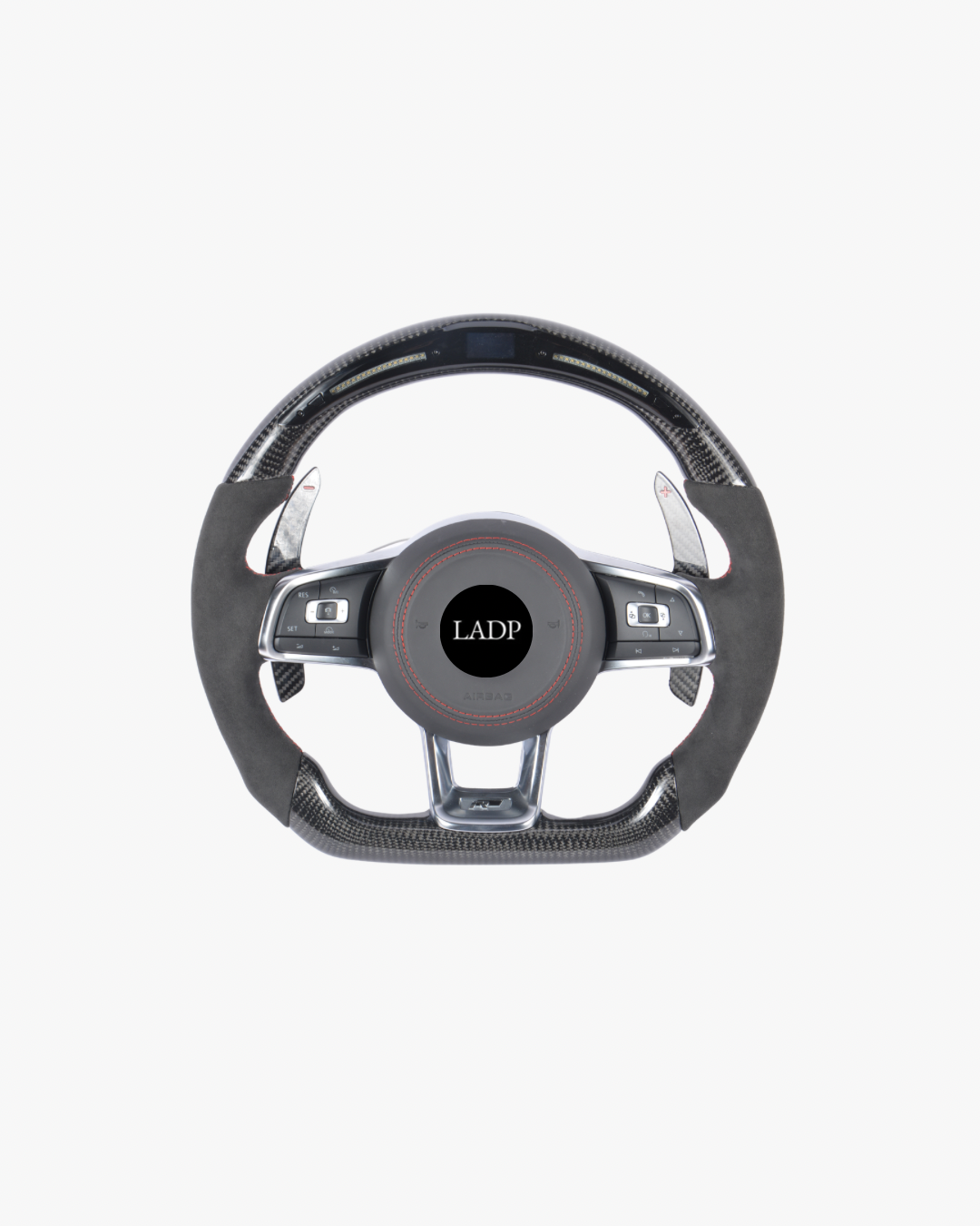 LADP VW Golf 7 Carbon Lenkrad mit LED Anzeige – Vollcarbon Sportlenkrad