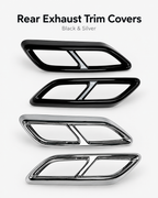 Audi A3 8Y S Line Gloss Black Quad-Outlet Exhaust Frame Covers 2021–2023 | LADP