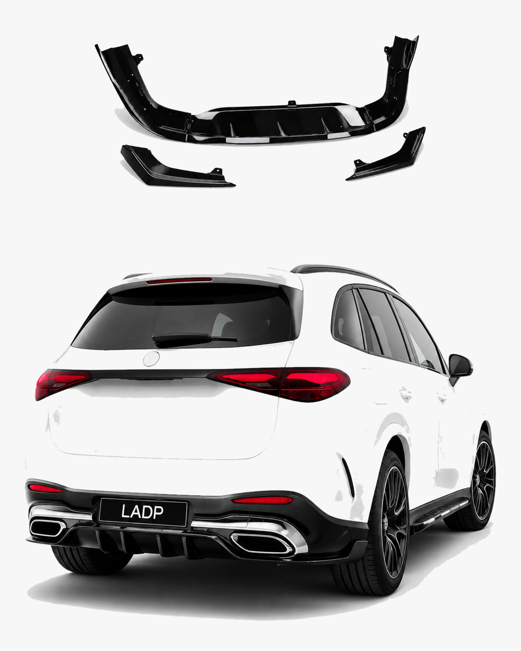 Mercedes GLC X254 C254 AMG Line Lower Spoiler & Side Splitter Kit | LADP