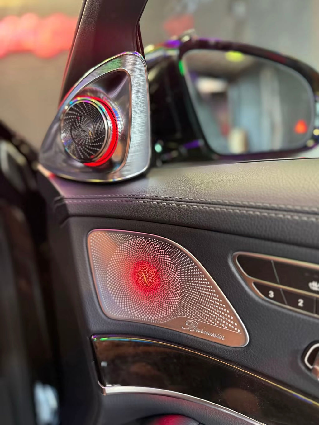 Mercedes S-Class W222 Illuminated Midrange Speaker Covers 2014–2020 – 7-Color or 64-Color | LADP