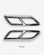 Audi A3 8Y S Line Gloss Black Quad-Outlet Exhaust Frame Covers 2021–2023 | LADP