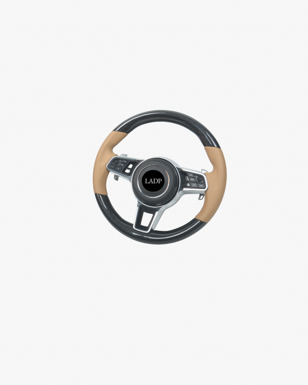 Porsche 911 991 & 718 982 Carbon Lenkrad mit beigem Leder – LADP Exclusive Interior Upgrade