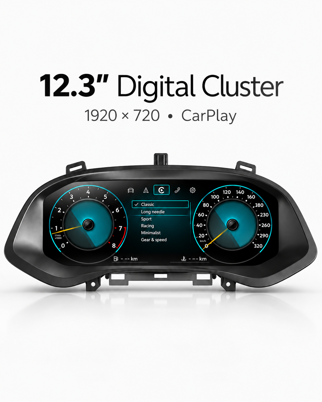 SEAT Ibiza 12.3-Inch Digital Instrument Cluster with CarPlay & Android Auto 2018–2025 | LADP