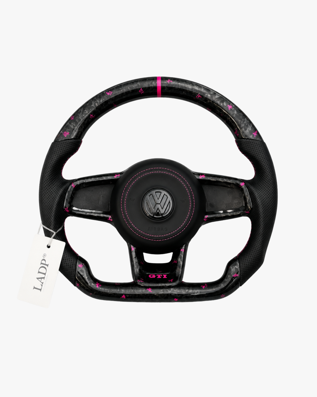Volkswagen GTI Carbon Lenkrad mit Pink Sakura Design | Exklusives Custom Lenkrad