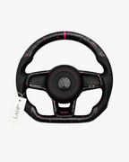 Volkswagen GTI Carbon Lenkrad mit Pink Sakura Design | Exklusives Custom Lenkrad