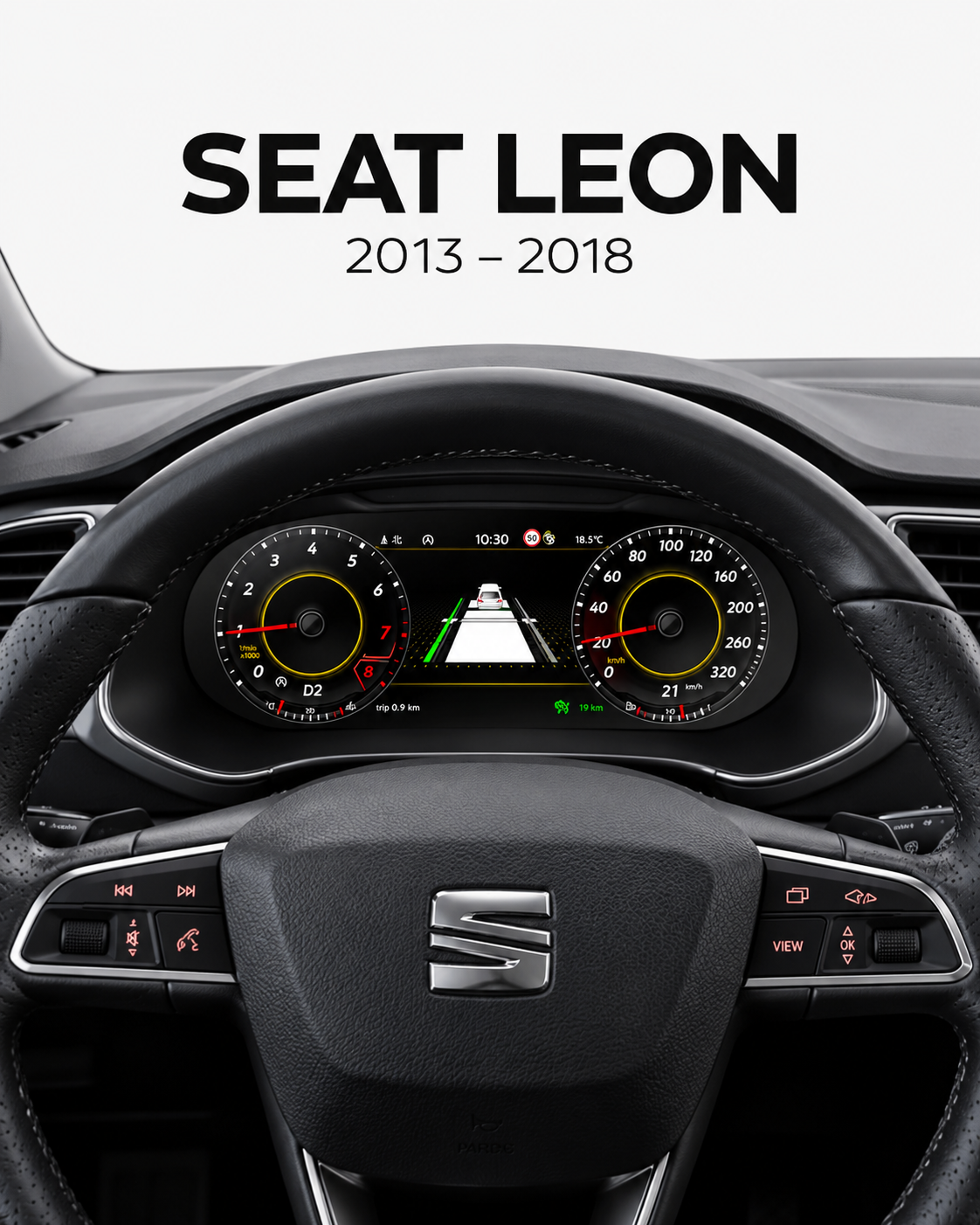 SEAT Leon 12.3-Inch Digital Instrument Cluster 2013–2018 | LADP