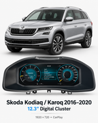 Škoda Kodiaq & Karoq 12.3-Inch Digital Instrument Cluster with CarPlay & Android Auto 2016–2020 | LADP