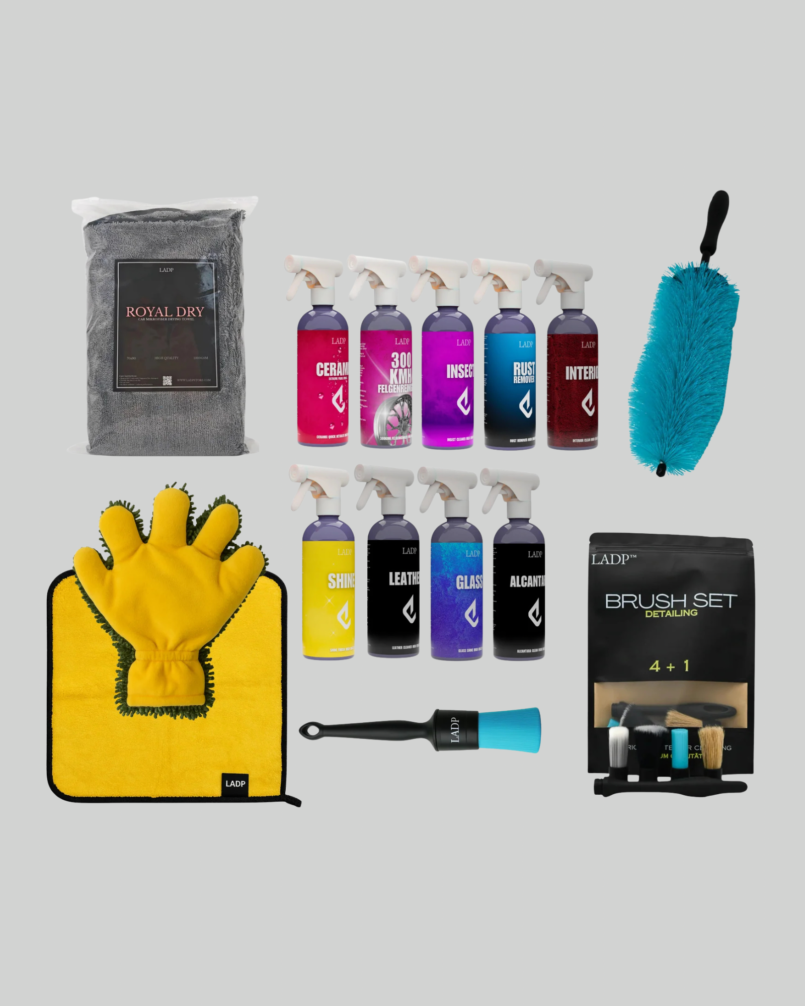 LADP All-in-One Car Detailing Set – Complete car cleaning kit for a professional finish