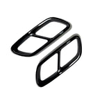 Schwarze Hochglanz-Auspuffblenden für Mercedes-Benz C-Klasse W206 (2021–2023) – Ersatz für Chromblenden