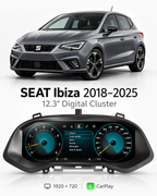 SEAT Ibiza 12.3-Inch Digital Instrument Cluster with CarPlay & Android Auto 2018–2025 | LADP