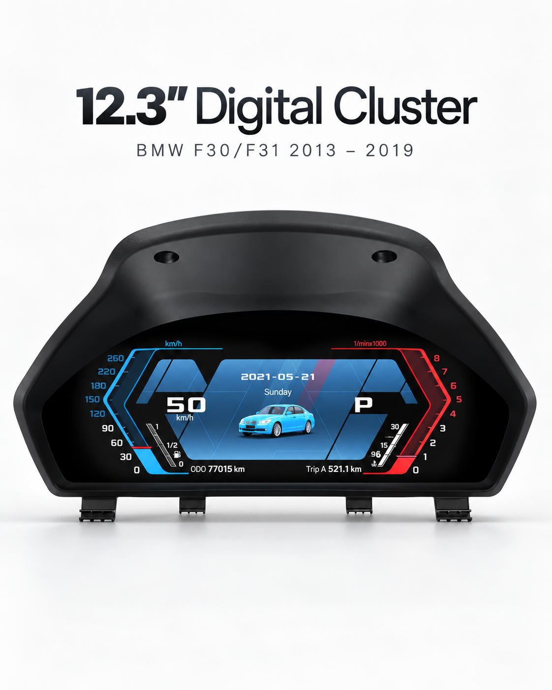 BMW F30 F31 F32 Digital Instrument Cluster with CarPlay 2013–2019 – Without HUD | LADP
